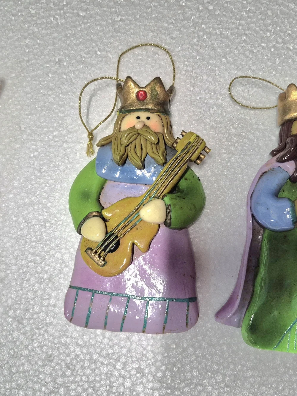 Vintage Handcrafted Three Kings Christmas Ornaments - Assorted Colors